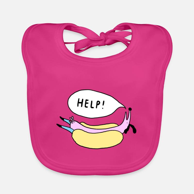 Help_Hot_Dog Bavoir bio Bébé