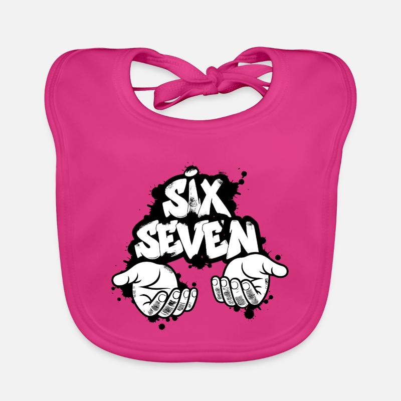 Six Seven Graffiti - Baby Bio-Lätzchen - Fuchsia