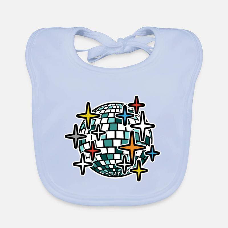 Mirrorball coloré Bavoir bio Bébé