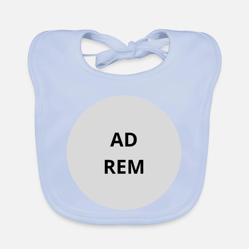Gray Circle Emblem Text Organic Baby Bibs