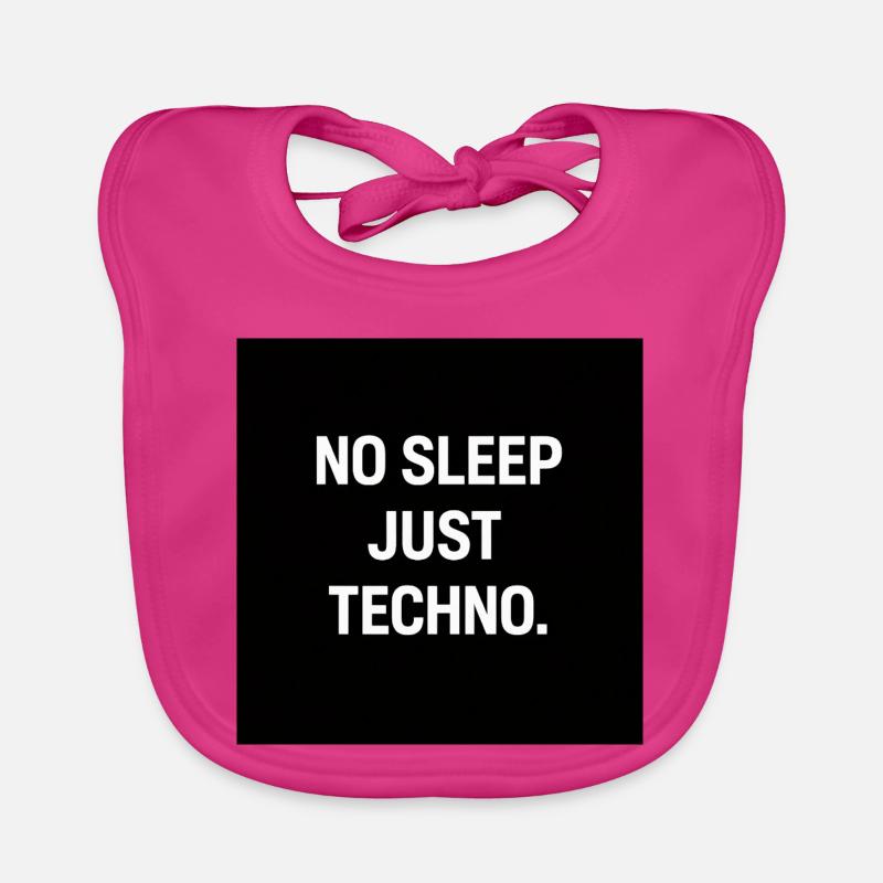 Pas de sommeil, juste Techno Bavoir bio Bébé