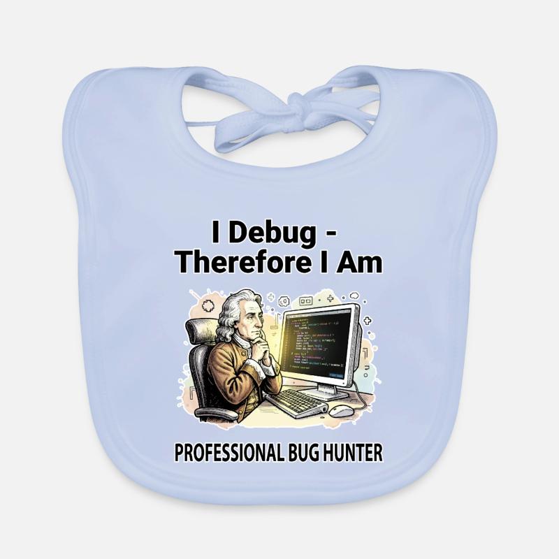 Ich debugge daher bin ich: Pro Bug Hunter – dunkler BG Baby Bio-Lätzchen