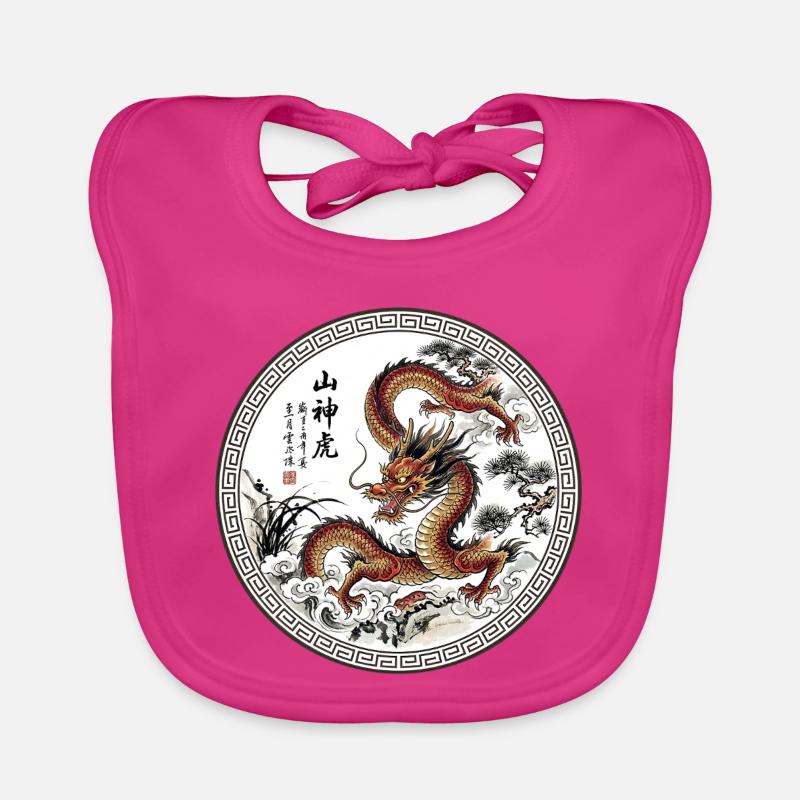 Chinesischer Drache Baby Bio-Lätzchen