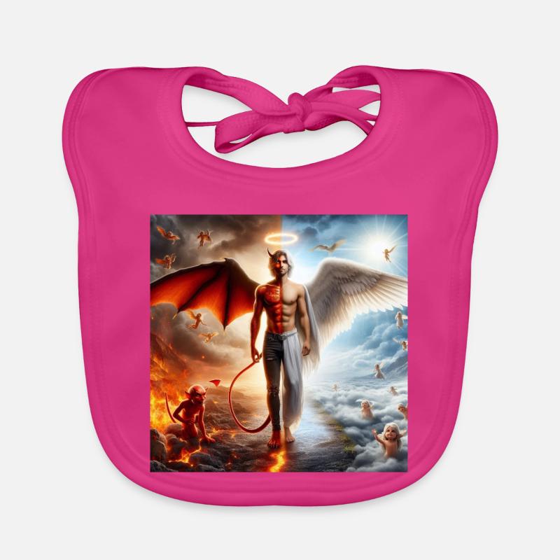 Dualité Céleste et Infernale Bavoir bio Bébé