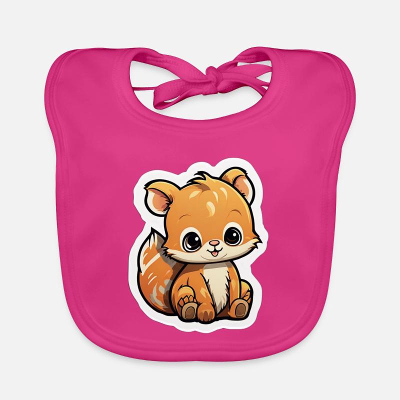 Cartoon-Eichhörnchen Baby Bio-Lätzchen