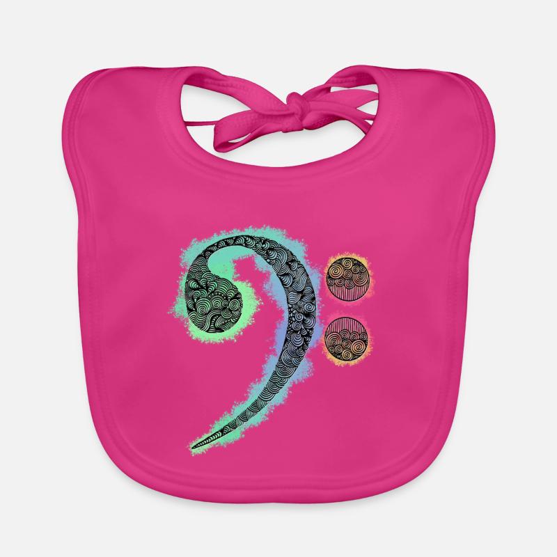 Clé basse Zentangle Bavoir bio Bébé