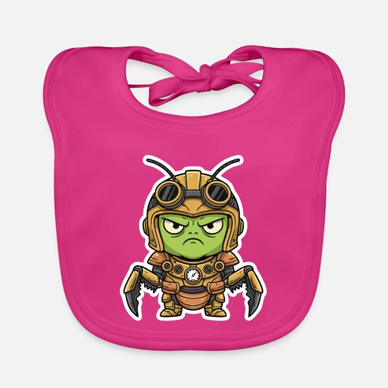 Locust Engineer Steampunk Armor Brass Organic Baby Bibs