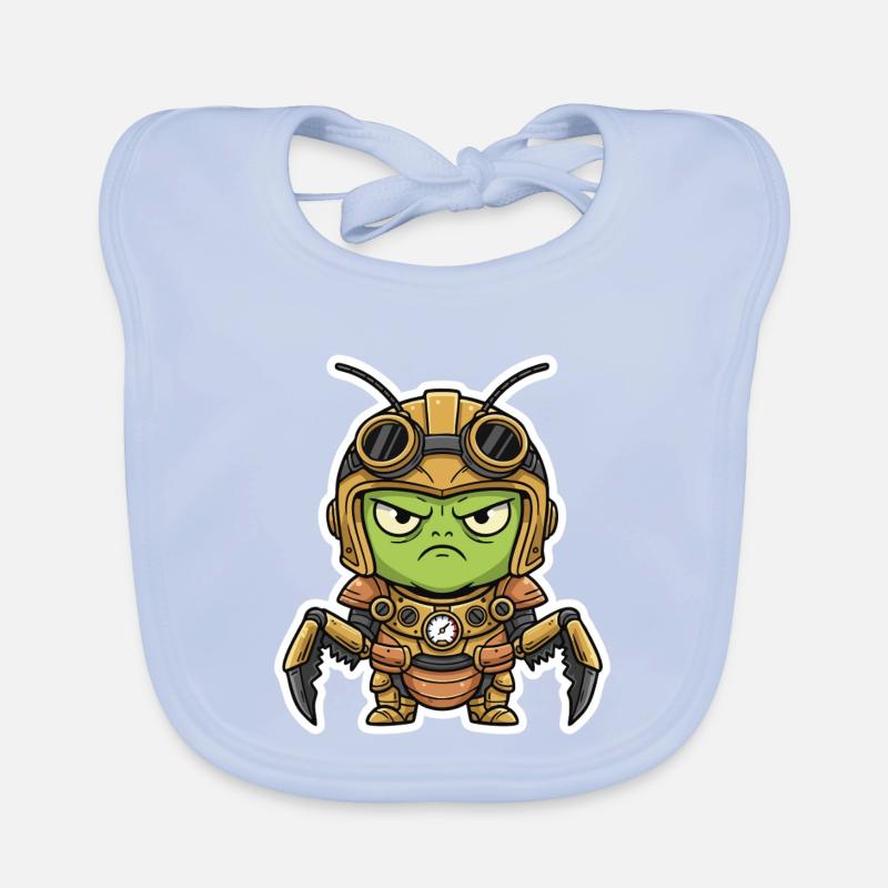 Locust Engineer Steampunk Rüstungsmessing Baby Bio-Lätzchen