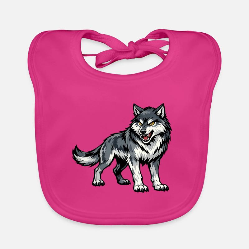 Wolfsgeist Illustration Baby Bio-Lätzchen