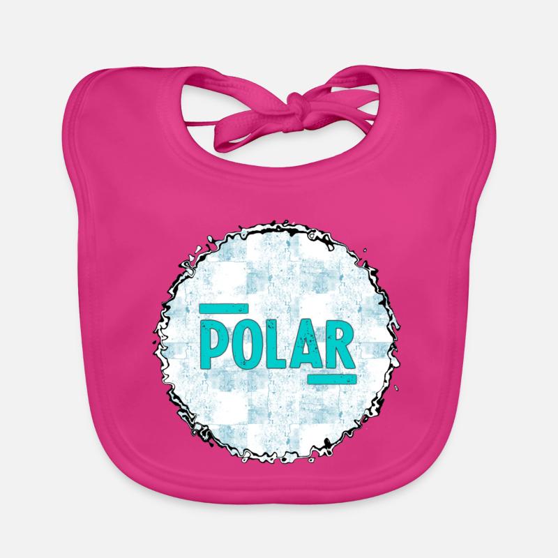 Polar Eisblau Logo Muster Baby Bio-Lätzchen