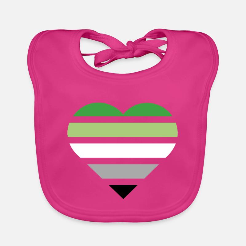 Pride Flag Heart · Aromantic Baby Bio-Lätzchen