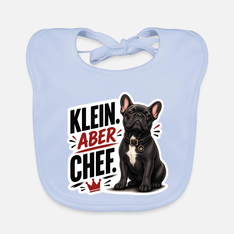 Frenchie – Klein aber Chef Bully Baby Bio-Lätzchen