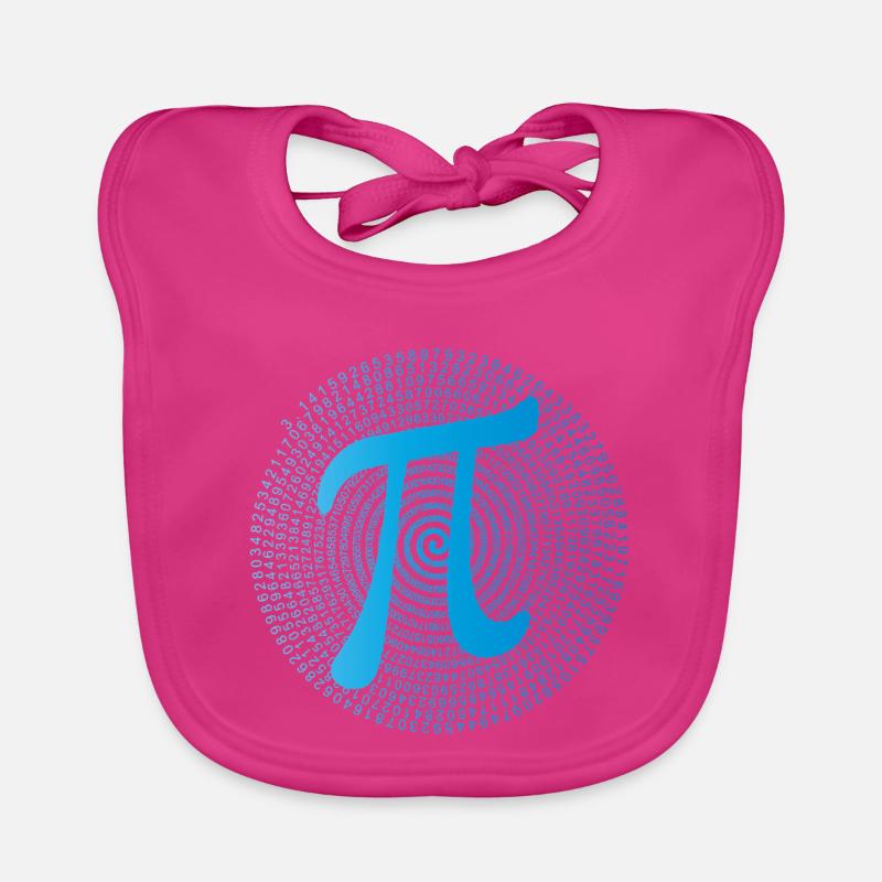 π (pi) in Data Spiral Organic Baby Bibs