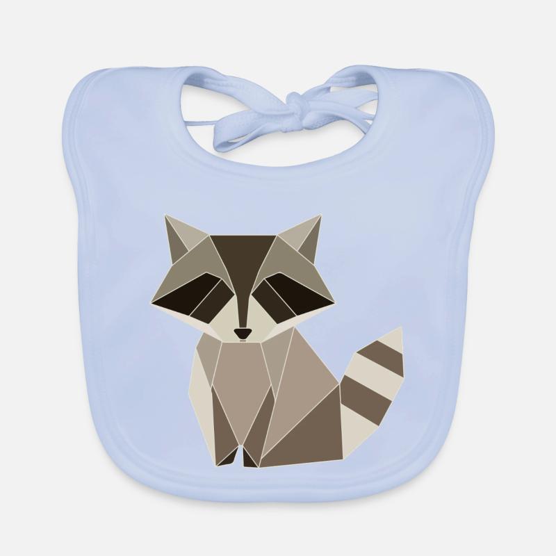 Waschbär Polygon Geometrie Design  Baby Bio-Lätzchen