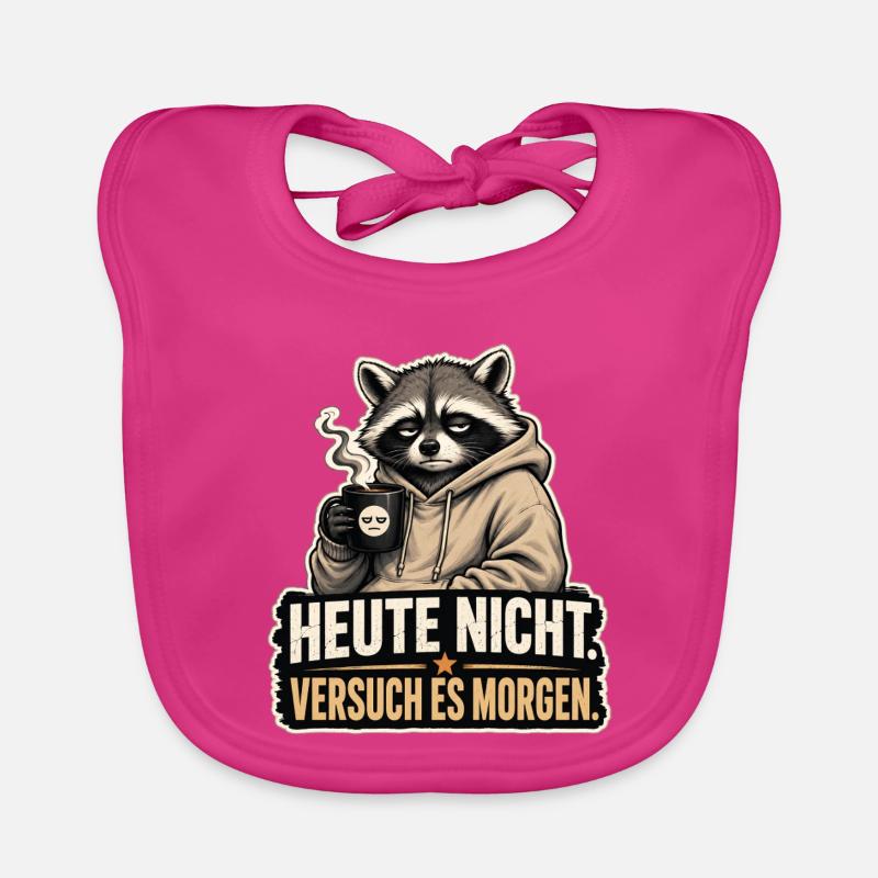 Pas aujourd’hui - Bavoir bio Bébé - fuchsia