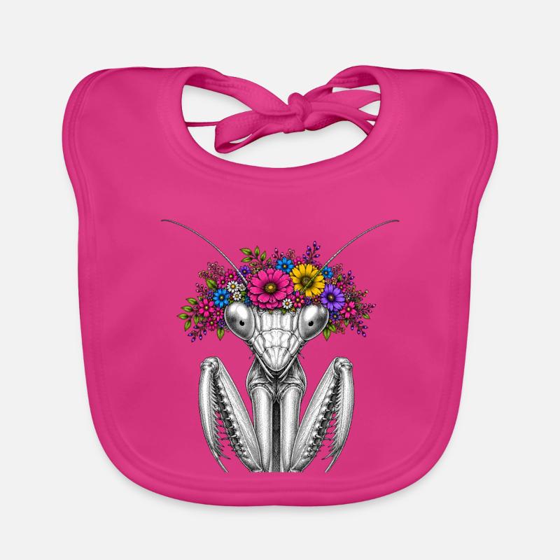 Couronne de fleurs Mantispin Bavoir bio Bébé