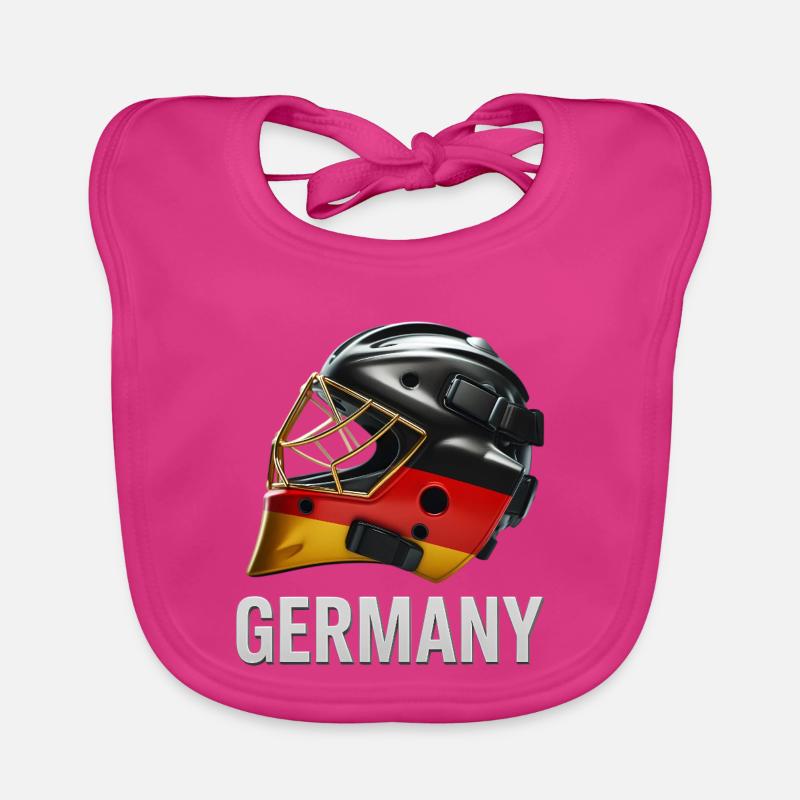 Germany Flag Helmet Graphic Organic Baby Bibs