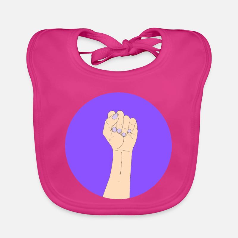 Autonomisation en violet - Bavoir bio Bébé - fuchsia