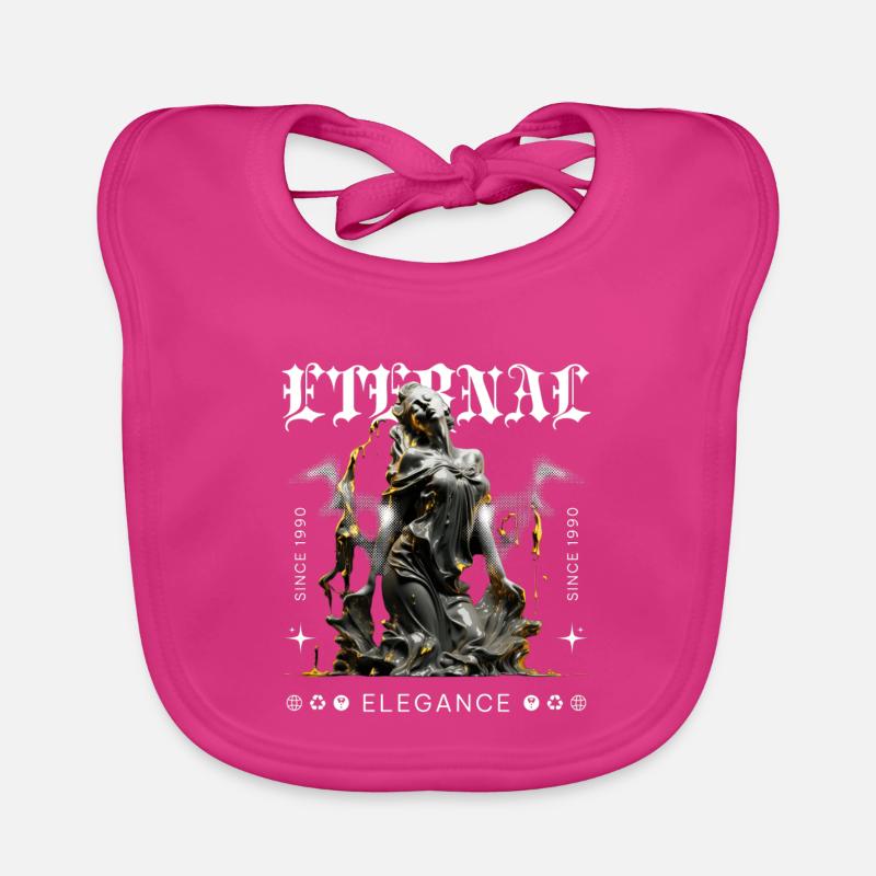 Déesse gothique de l’élégance éternelle - Bavoir bio Bébé - fuchsia