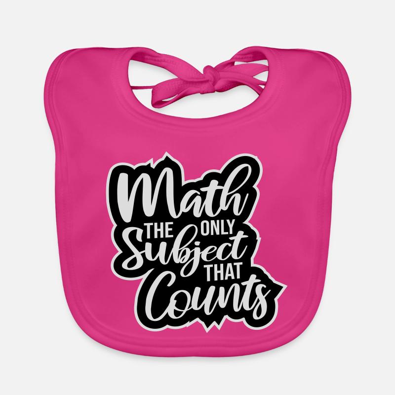 Les mathématiques La seule matière qui compte Nerd Mathe Logo Bavoir bio Bébé