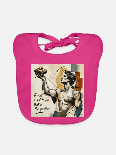 To-eat-or-not-to-eat - Baby Bio-Lätzchen - Fuchsia