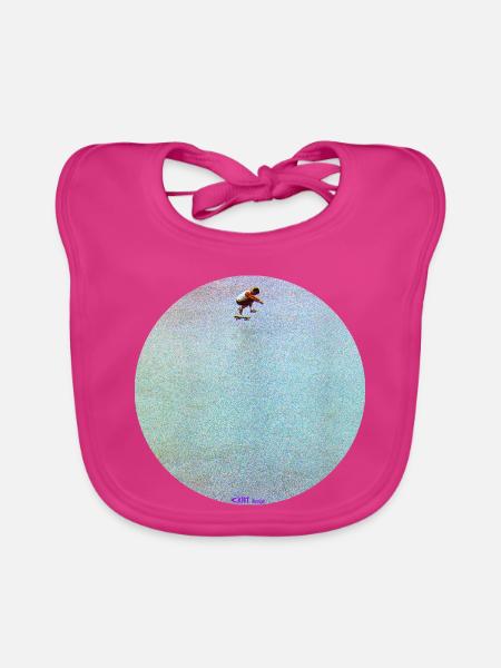 Skater - Baby Bio-Lätzchen - Fuchsia