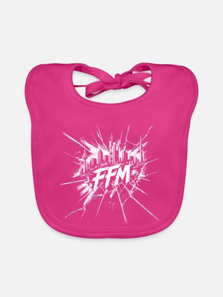 Frankfurt FFM - Baby Bio-Lätzchen - Fuchsia