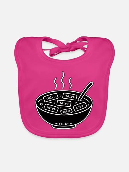 <div> Soup — Semantic HTML - Baby Bio-Lätzchen - Fuchsia - Vorne