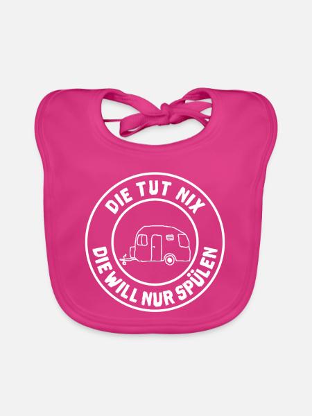 die tut nix wowa - Baby Bio-Lätzchen - Fuchsia - Vorne
