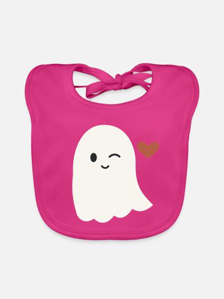 Halloween Geist Herren - Baby Bio-Lätzchen - Fuchsia