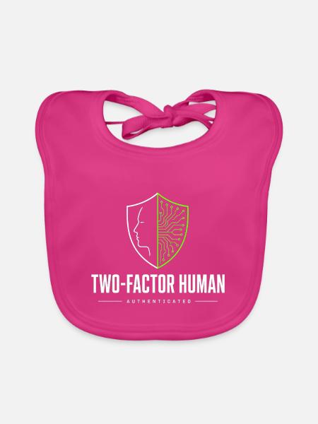 Zwei-Faktor-Mensch - Baby Bio-Lätzchen - Fuchsia