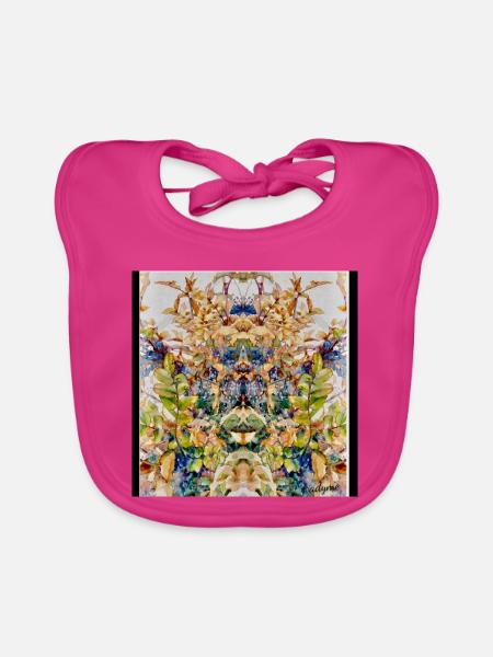 Blumen für Boomer - Baby Bio-Lätzchen - Fuchsia