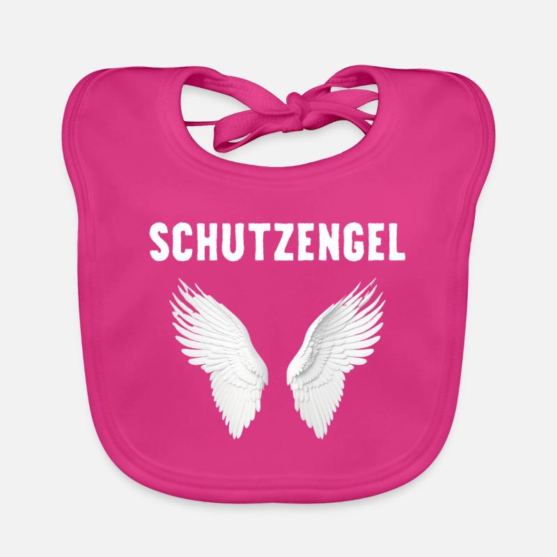 Ich bin ein Schutzengel mit Flügeln ein Engel Baby Bio-Lätzchen