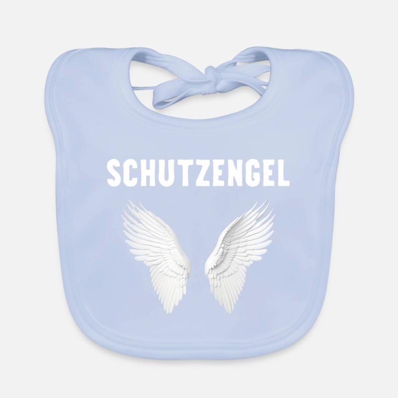 Ich bin ein Schutzengel mit Flügeln ein Engel Baby Bio-Lätzchen