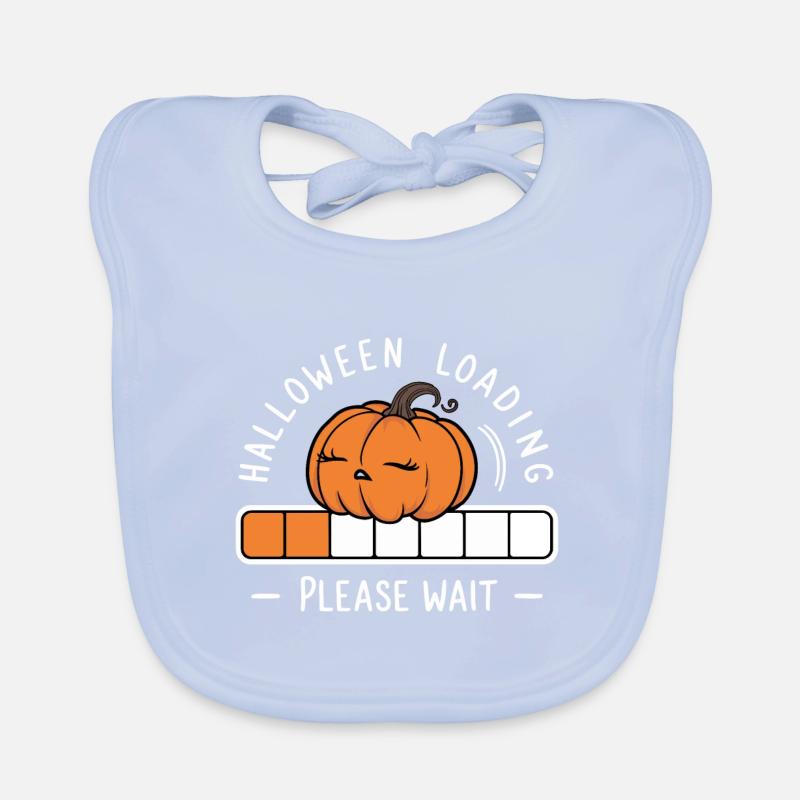 Kürbis Spruch Halloween Loading Please Wait Baby Bio-Lätzchen