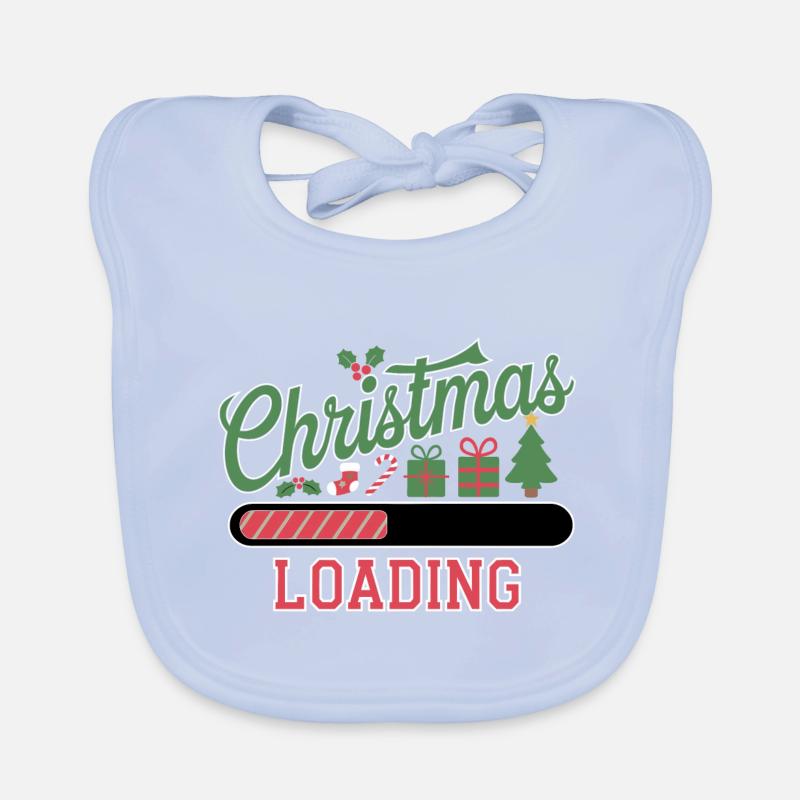 Christmas Loading Loading Bar Christmas Organic Baby Bibs