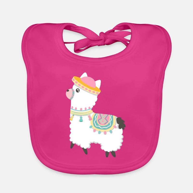Alpaca Lama Gift Idea Organic Baby Bibs