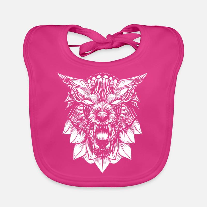 wolfwhite - Bavoir bio Bébé - fuchsia