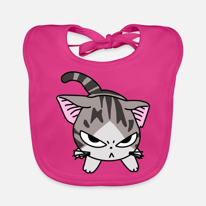 Chat anime mal Bavoir bio Bébé