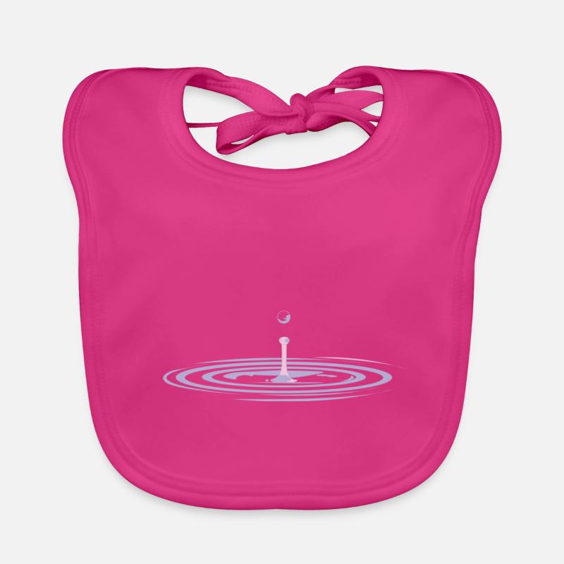Wassertropfen waterdrop - Baby Bio-Lätzchen - Fuchsia
