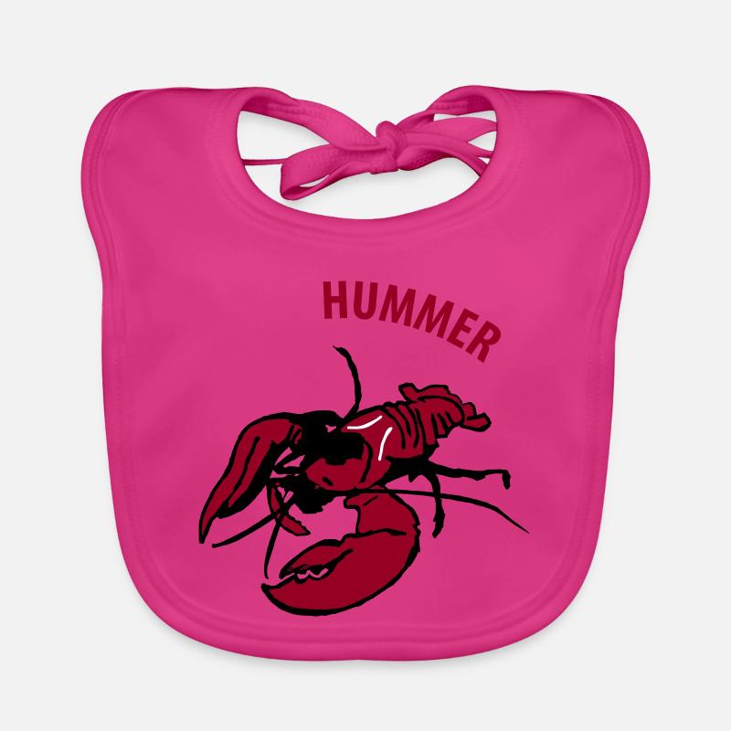 Homard - Bavoir bio Bébé - fuchsia