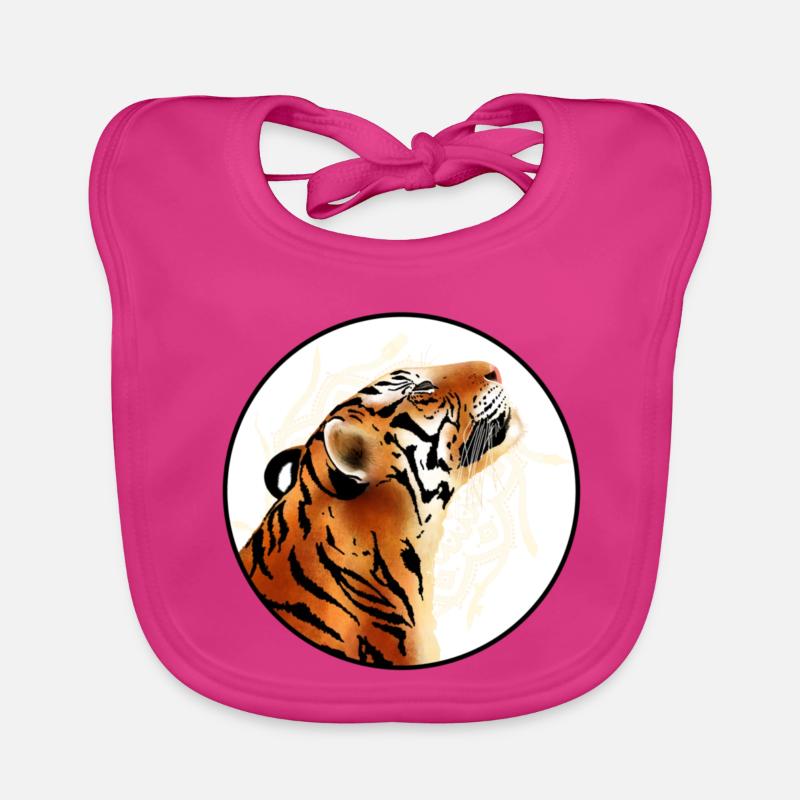 Tiger smiling Baby Bio-Lätzchen