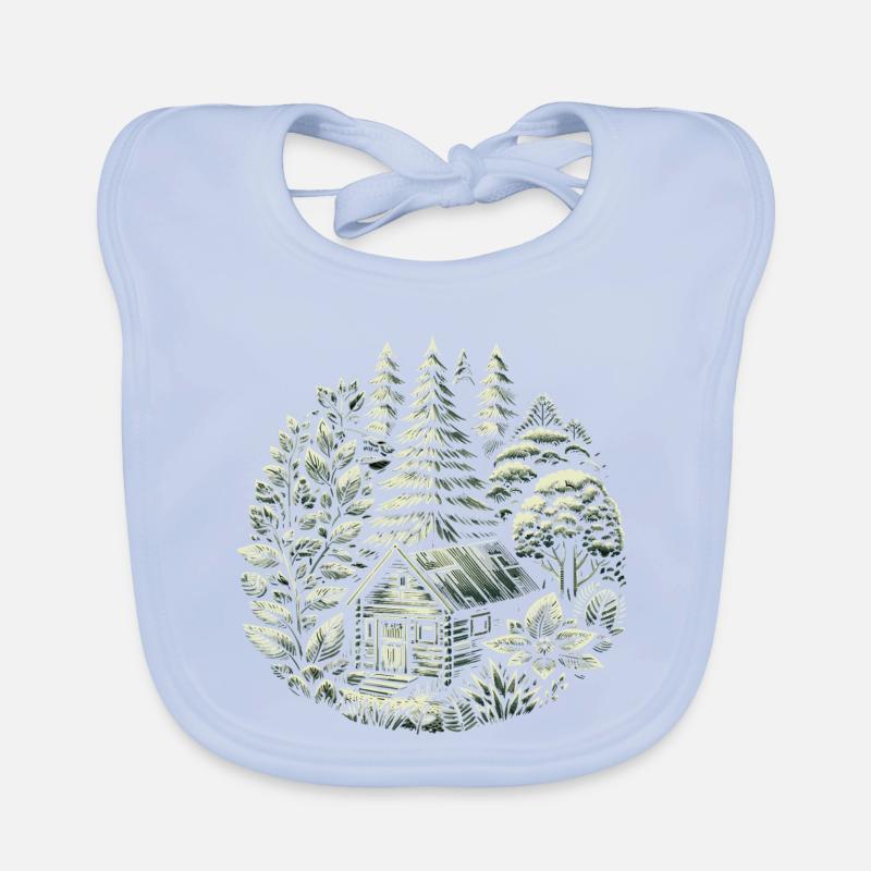 vivre dans une cabane dans les bois Bavoir bio Bébé