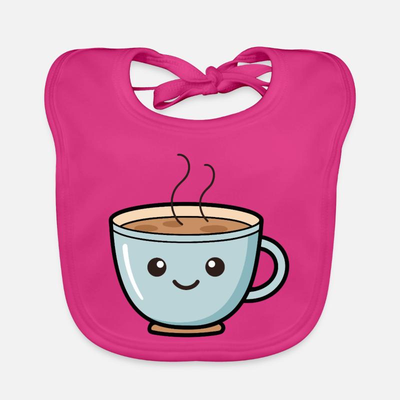 Conception mignonne de tasse à café Kawaii Bavoir bio Bébé