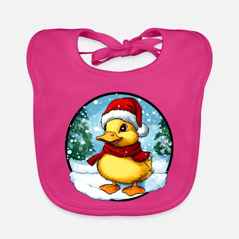 Weihnachtsmann Entchen Baby Bio-Lätzchen