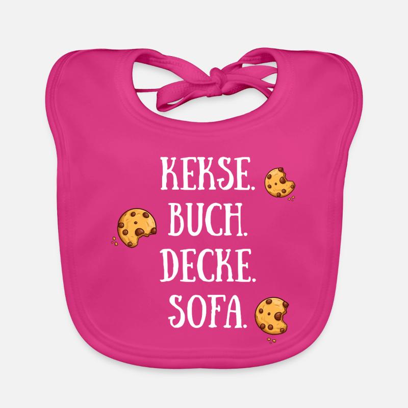 Kekse Buch Decke Sofa - Baby Bio-Lätzchen - Fuchsia