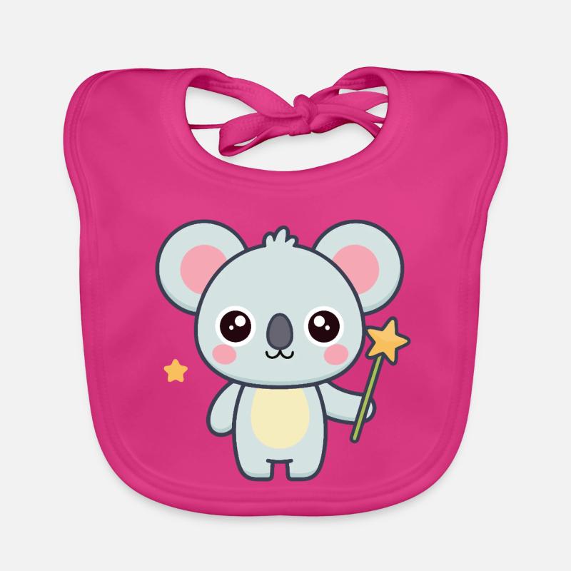 Koala Magicien Pastel Étoilé Bavoir bio Bébé