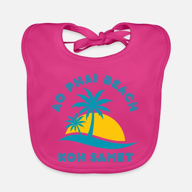 Koh Samet Ao Phai Beach Sunset Organic Baby Bibs
