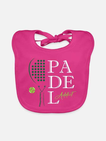 Padel_Addict - Baby Bio-Lätzchen - Fuchsia