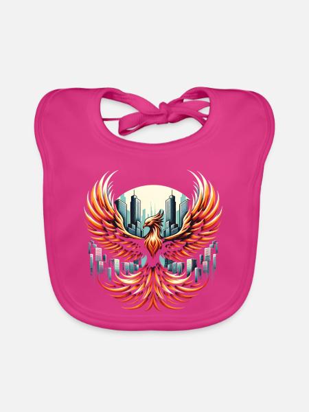 THE PHOENIX - Baby Bio-Lätzchen - Fuchsia